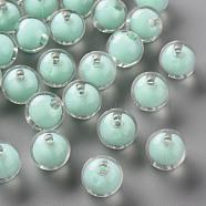 Transparent Acrylic Beads, Bead in Bead, Round, Aquamarine, 11.5x11mm, Hole: 2mm, about 520pcs/500g(TACR-S152-16A-SS2111)