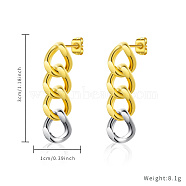 Stainless Steel Gold Plated Earrings(JN2741-1)