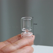 Glass Cups Miniature Ornaments, Micro Landscape Garden Dollhouse Accessories, Pretending Prop Decorations, Clear, 15x27.5mm(MIMO-PW0001-149J)