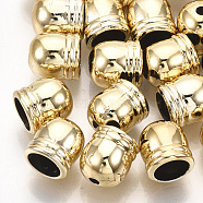 UV Plating ABS Plastic Cord Ends, End Caps, Golden, 9x8mm, Hole: 1.8mm, Inner Diameter: 5.5mm(CCB-S162-19B-02)