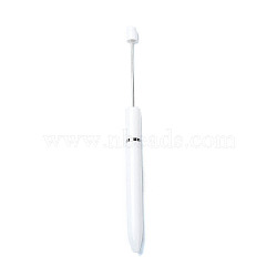 Plastic Beadable Pens, Ball-Point Pen, for DIY Personalized Pen, White, 161x10mm(DIY-Q036-01E)