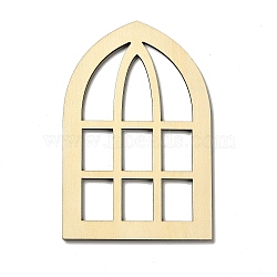 Wooden Mini Windows, Miniature Furniture, for Dollhouse Wall Decorations Photographic Props Accessories, Cornsilk, 148.5x99x3.5mm(WOOD-P018-B02)
