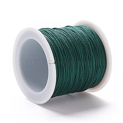 Nylon Thread, DIY Material for Jewelry Making, Teal, 1mm, 100yards/roll(X-NWIR-K013-B28)
