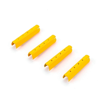 Half-Column Alloy Aglets, Shoelace Tips, Gold, 23x5mm, 100pcs/bag