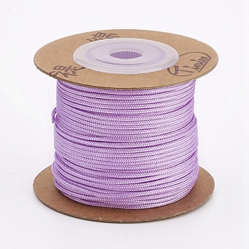 Nylon Cords, String Threads Cords, Round, Lilac, 1.5mm, about 27.34 yards(25m)/roll
