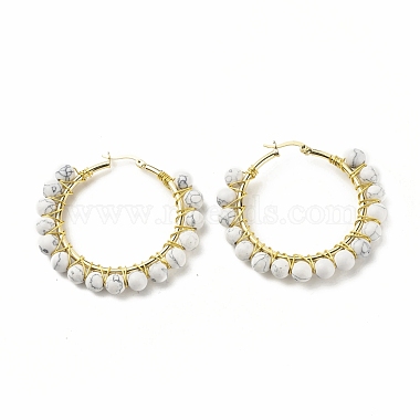 Ring Howlite Earrings