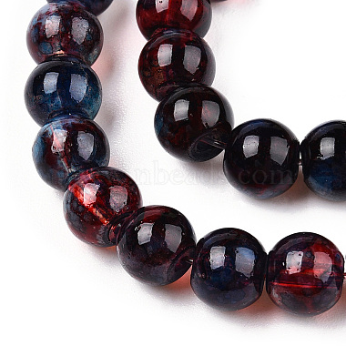 Baking Painted Glass Beads Strands(DGLA-Q023-6mm-DB70)-3