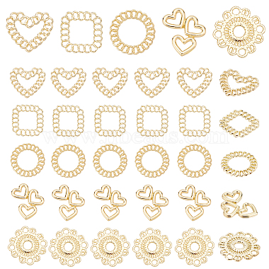 Light Gold Mixed Shapes Alloy Links
