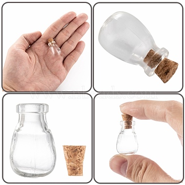 Botella de vidrio oval para contenedores de abalorios(AJEW-R045-09)-5