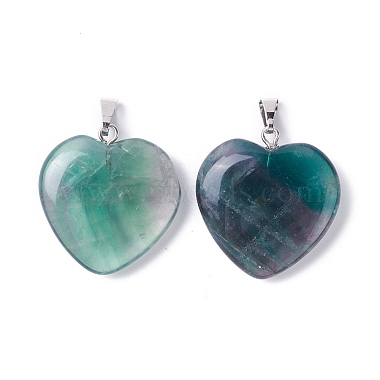 Natural Fluorite Pendants(G-G956-B32-FF)-2