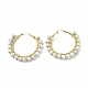 Synthetic Howlite Beaded Hoop Earrings for Women(EJEW-C003-03I-RS)-1