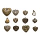 Unique Ideas for Valentines Day Mixed Tibetan Style Alloy Heart Pendants(TIBEP-X0004-02-AB)-1