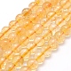 Chapelets de perles de citrine naturelle(X-G-P335-11-8mm-A)-1