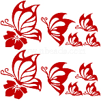 PET Self Adhesive Car Stickers, Waterproof Butterfly Decals for Vehicle Decor, Red, 119x240x0.1mm(DIY-WH20013-09A)