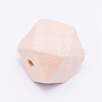 Grass Tree Wood Beads, Polygon, Undyed, Star Cut Round Beads, BurlyWood, 15.5x21x21mm, Hole: 3.5mm(CD-TAC0004-01H)