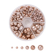 1Box ABS Plastic Imitation Pearl Dome Cabochons, Half Round, Tan, 4~12x2~6mm, about 690pcs/box(SACR-X0002-49-B)