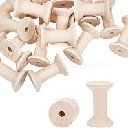 Fingerinspire Wooden Empty Spools for Wire, Thread Bobbins, Blanched Almond, 48~48.5x31~31.5mm, Hole: 3.5mm(WOOD-FG0001-04)