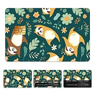 Plastic Waterproof Card Stickers, Self-adhesion Card Skin for Bank Card Decor, Rectangle, Sloth, 140x190mm(STIC-WH0032-176)