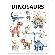 Rectangle with Face Pattern Paper, Party Decoration, Dinosaur, 350x280mm(DIY-WH0634-048)