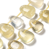 Natural Lemon Quartz Beads Strands, Teardrop, Top Drilled, 22.5~26x14.5~19x12~14.5mm, Hole: 0.9mm, about 8~9pcs/strand, 7.48''~8.66''(19~22cm)(G-P528-E01-01)