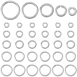 50Pcs 5 Styles 925 Sterling Silver Open Jump Rings, for Chainmaille Weaves, Saw Cut Round, Silver, 21 Gauge, 3~7x0.7mm, Inner Diameter: 1.5~5.5mm, 10pcs/style(STER-BBC0006-19)