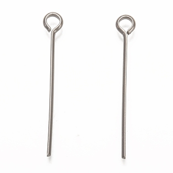 316 Surgical Stainless Steel Eye Pin, Stainless Steel Color, 35x2mm, Hole: 2.8mm, Pin: 2x1mm