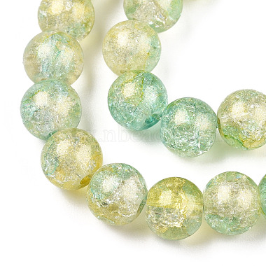 hornear pintado hebras de perlas de vidrio craquelado(X1-DGLA-R053-03F)-3
