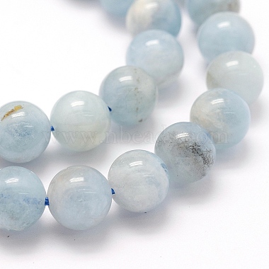 Natural Aquamarine Beads Strands(G-P335-01-10mm)-3