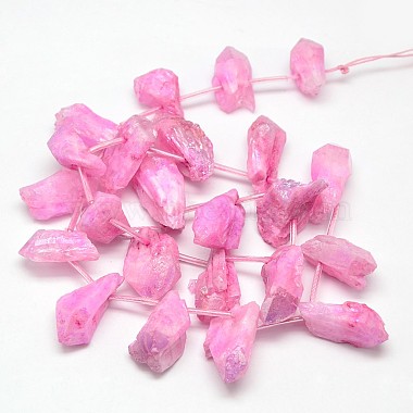 Electroplate Gemstone Natural Quartz Crystal Beads Strands(G-L135-03)-3