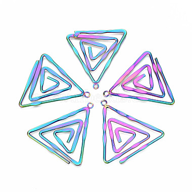 Multi-color Triangle Iron Pendants