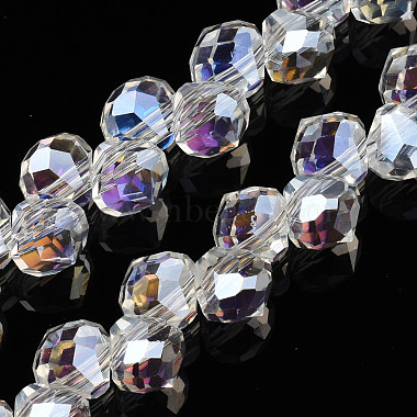 Electroplate Transparent Glass Beads Strands(X-EGLA-N006-032-A01)-1