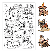Custom PVC Plastic Clear Stamps, for DIY Scrapbooking, Photo Album Decorative, Cards Making, Dog, 160x110x3mm(DIY-WH0448-0445)