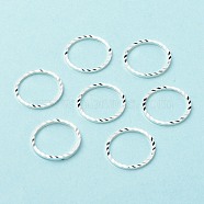 Brass Linking Rings, Long-Lasting Plated, Cadmium Free & Lead Free, Round Ring, 925 Sterling Silver Plated, 14x1mm, Inner Diameter: 12mm(KK-F831-018D-S-RS)