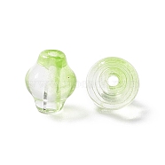 Transparent Glass Beads, Lantern, Lawn Green, 9x8mm, Hole: 1.5mm(GLAA-F117-05A)