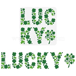 PET Hollow Out Drawing Painting Stencils, for DIY Scrapbook, Photo Album, Saint Patrick's Day Themed Pattern, 30x30cm(DIY-WH0383-0012)