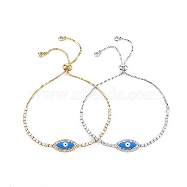 Adjustable Evil Eye Enamel Bracelets for Men Women(BJEW-Q996-003-NR-1)-2