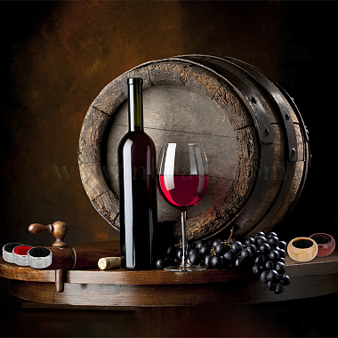 Bague à vin rouge en bois et acier inoxydable de style superfindings 4(FIND-FH0007-12)-4