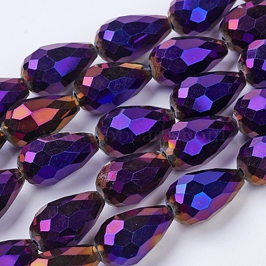 Electroplate Glass Beads Strands(X-EGLA-D017-15x10mm-6)-3