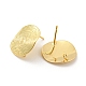 Flat Round Rack Plating Brass Stud Earrings(EJEW-K263-36G)-2