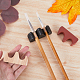 3Pcs 3 Colors Wooden Chinese Calligraphy Brush Holder(AJEW-GF0007-77)-3