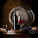 Bague à vin rouge en bois et acier inoxydable de style superfindings 4(FIND-FH0007-12)-4