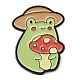 Cartoon Frog Mushroom Zinc Alloy Brooch(JEWB-M032-02E-EB)-1