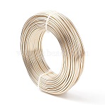 Anodized Aluminum Wire, Bendable Metal Craft Wire, Flexible Craft Wire, for Beading Jewelry Craft Making, Champagne Gold, 15 Gauge, 1.5mm, 100m/500g(328 Feet/500g)(AW-S001-1.5mm-26)