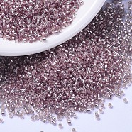 MIYUKI Delica Beads, Cylinder, Japanese Seed Beads, 11/0, (DB1434) Silver Lined Pale Rose, 1.3x1.6mm, Hole: 0.8mm, about 2000pcs/10g(X-SEED-J020-DB1434)