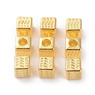 Tibetan Style Alloy Spacer Beads, Cube, Golden, Lead Free & Cadmium Free, 4.5x4.5x4.5mm, Hole: 2.5mm(K0PGX011)