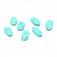 Dyed Synthetic Turquoise Gemstone Cabochons, Oval, 30x15x5mm(X-G-T023-15x30-11)