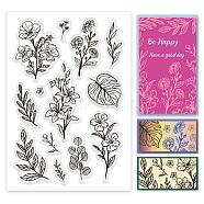 Custom PVC Plastic Clear Stamps, for DIY Scrapbooking, Photo Album Decorative, Cards Making, Leaf, 160x110x3mm(DIY-WH0448-0108)