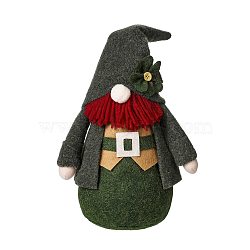 St. Patrick's Day Cloth Gnome Dolls Figurines Display Decorations, for Home Desktop Decoration, FireBrick, 180x110x340mm(PW-WG66649-02)