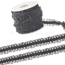 10 Yards Polyester Elastic Lace Trim for Jewelry Making, Garment Accessories, Black, 3/4 inch(20mm)(OCOR-GF0002-92A)