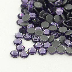 Glass Hotfix Rhinestone, Grade AA, Flat Back & Faceted, Half Round, Tanzanite, SS16, 3.8~4.0mm, about 1440pcs/bag(RGLA-A019-SS16-539)